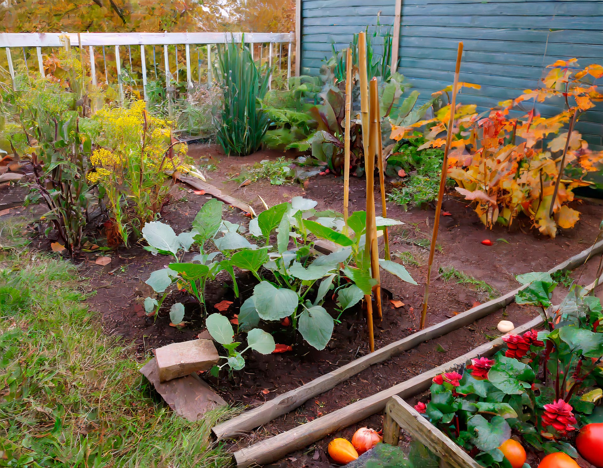 Un orto casalingo in autunno