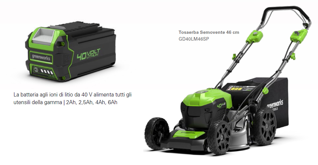 Greenworks Tosaerba Semovente 46 cm